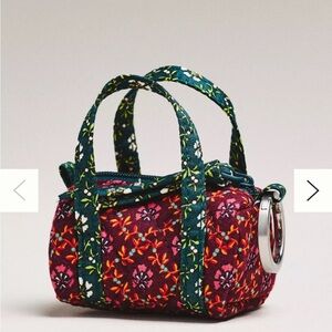 NWTVera Bradley Original Duffle Bag-Shaped Bag Charm/lattice patchwork Mistletoe